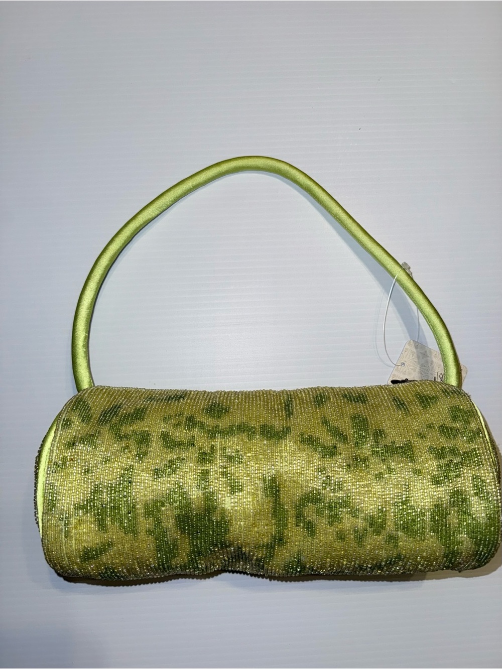 Free People Bailey Beaded Barrel Mini Shoulder Bag NWT Green Boho